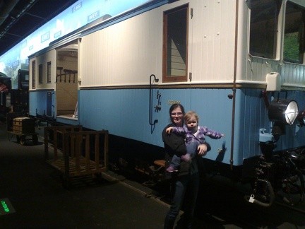Erynn and Greta at the National Train Museum